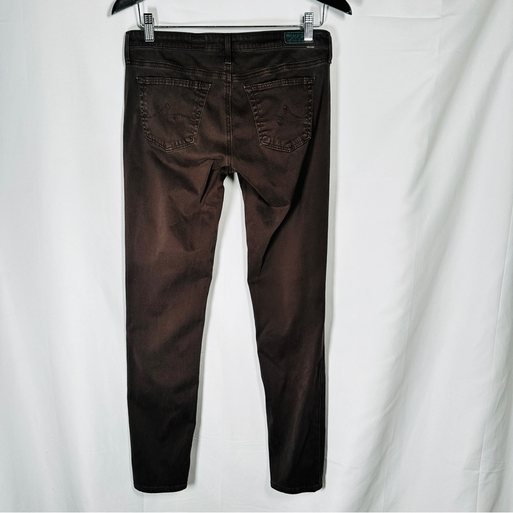 AG Adriano Goldschmied The Stilt Cigarette Leg Jeans Brown Stretch 28R - Picture 5 of 10